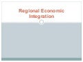 Regional Economic Integration