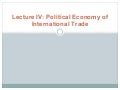 IBM Political Economy of Int Trade