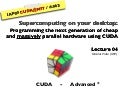 IAP09 CUDA@MIT 6.963 - Lecture 04: CUDA Advanced #1 (Nicolas Pinto, MIT)
