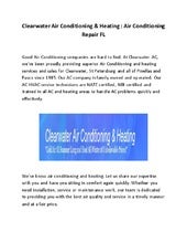 Clearwater Air Conditioning & Heati...