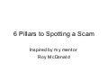 6 Pillars To Spotting A Scam