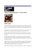 Samsung ST550 digital camera ? First Look review