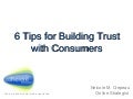 6 tips to Build Trust with Customers