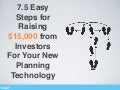7.5 Easy Steps for Raising $15,000 to Build Your New Urban Planning Technology
