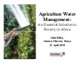 AMERMS Workshop 7: Microcredit and Crop Agriculture to Address Food Insecurity (PPT by John Kihia)
