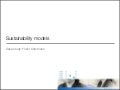 Sustainability models for digitisation project