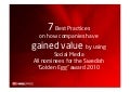 7 Best Practice On Social Media Nominated For The Golden Eeg