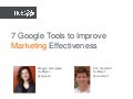 7 Google Tools to Improve Your Marketing Effectiveness