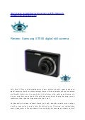 Review: Samsung ST550 digital still camera