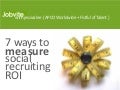 Jobvite Webcast: 7 Ways to Measure Social Recruiting ROI