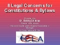 8 Legal Concerns For Constitutions & Bylaws