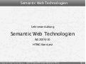 8 - Sprachen Des Semantic Web - OWL