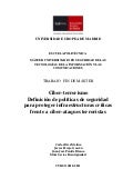 Ciber-terrorismo - Definición de políticas de seguridad para proteger infraestructuras críticas frente a ciber-ataques terroristas