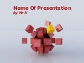 Red Sphere Disaggregation Free Powerpoint Template