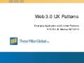 Web 3.0 UX Patterns - Presented at Sencha New York Meetup September 2010