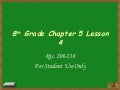8th Grade Chapter 5 Lesson 4