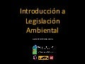 9.1 introducción Legislación ambiental