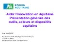 Aider l'innovation en Aquitaine BNSA Elise Dudézert - MOPA etourisme eyzies février 2013