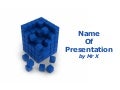 Blue Cube under Construction Free Powerpoint Template