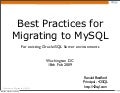 Best Practices in Migrating to MySQL - Part 1