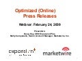 Optimized Press Release Webinar Feb 2009