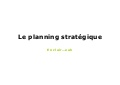Planning Straegique Online Un Nouveau MéTierx