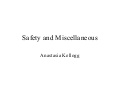 Safety And Miscellaneous
