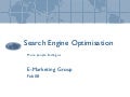 Search Engine Optimisation