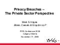 Privacy Breaches - The Private Sector Perspective