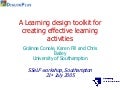 A learning design toolkit for creating effective learning activities