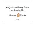 A Quick And Dirty Guide To Starting Up