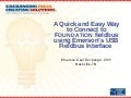 A Quick and Easy Way to Connect to FOUNDATION fieldbus using Emerson’s USB Fieldbus Interface