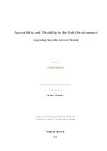 Accessibility and Disability: A Study of Thailand by A. Sawadsri 
