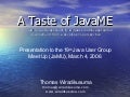 A Taste of Java ME