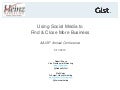Using Social Media to Find & Close Business
