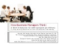 How Business Managers Think (for anthropologists and others)