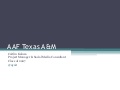 Presentation to Texas A&M&rsquo;s AAF chapter - Using My Marketing Degree