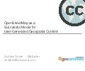 OpenStreetMap as a Successful Model for User-Generated Geospatial Content