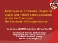 Teaching QI at University of Chicago
