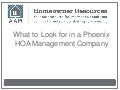 What to Look for in a Phoenix HOA Management Company