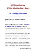 AAPC Certification - CPC Certification Study Guide