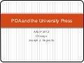 AAUP 2012: PDA and the University Press (J. Esposito)