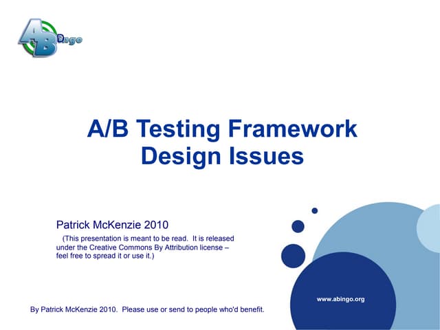 A/B Testing Framework Design