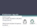 Abdomen agudo   obstrucción intestinal e isquemia intestinal