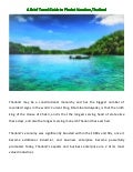 A brief travel guide to phuket vacation, thailand