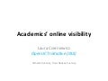 Academic visibility online presentation 13 october 2011