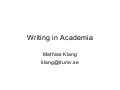 Academic Writing Plagiarism Feb09