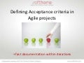 Acceptance criteria