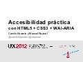Accesibilidad práctica con HTML5, CSS3 y WAI-ARIA