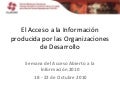 El acceso a la información producida por las organizaciones de desarrollo